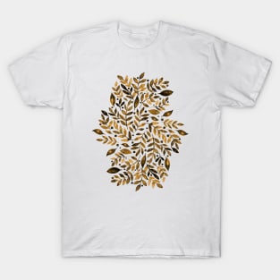 Seasonal branches and berries -  amber T-Shirt